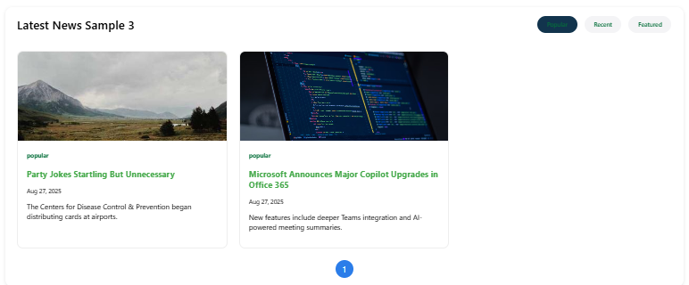 SharePoint News SPFX Webpart